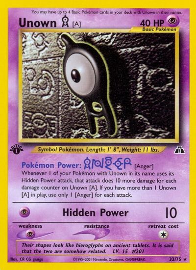 Unown A [1st Edition] #33