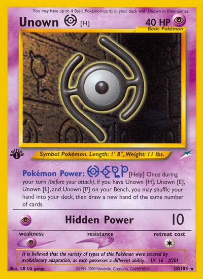 Unown H [1st Edition] #28