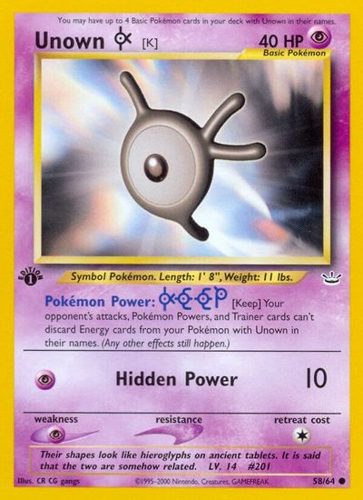 Unown K [1st Edition] #58