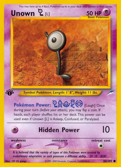 Unown L [1st Edition] #86