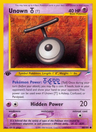 Unown T [1st Edition] #88