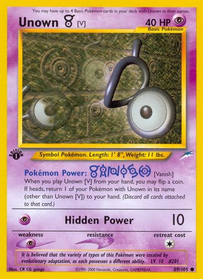Unown V [1st Edition] #89