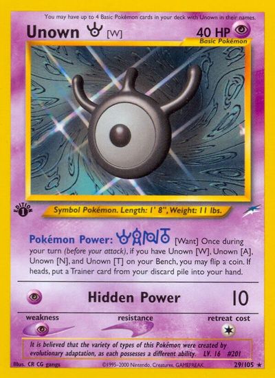 Unown W [1st Edition] #29