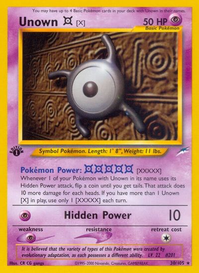Unown X [1st Edition] #30