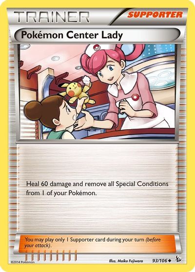 Pokemon Center Lady [Reverse Holo] #93