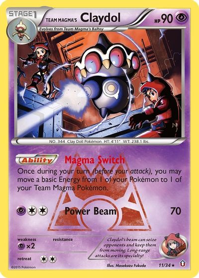 Team Magma's Claydol [Reverse Holo] #11