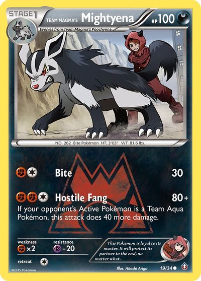 Team Magma's Mightyena [Reverse Holo] #19