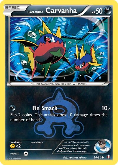 Team Aqua's Carvanha [Reverse Holo] #20