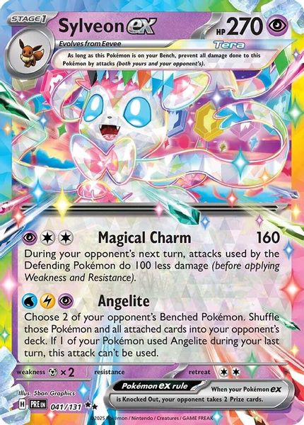 Sylveon ex 041/131 - Escarlate e Violeta – Evoluções Prismáticas (SV: Prismatic Evolutions)