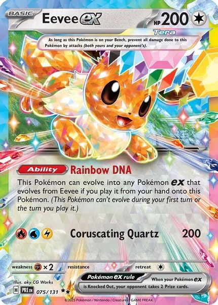 Eevee ex 075/131 - Escarlate e Violeta – Evoluções Prismáticas (SV: Prismatic Evolutions)