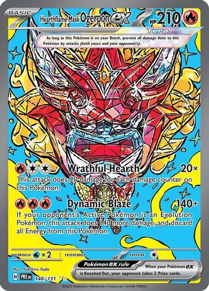 Hearthflame Mask Ogerpon ex 148/131 - Escarlate e Violeta – Evoluções Prismáticas (SV: Prismatic Evolutions)