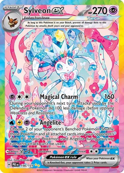 Sylveon ex 156/131 - Escarlate e Violeta – Evoluções Prismáticas (SV: Prismatic Evolutions)