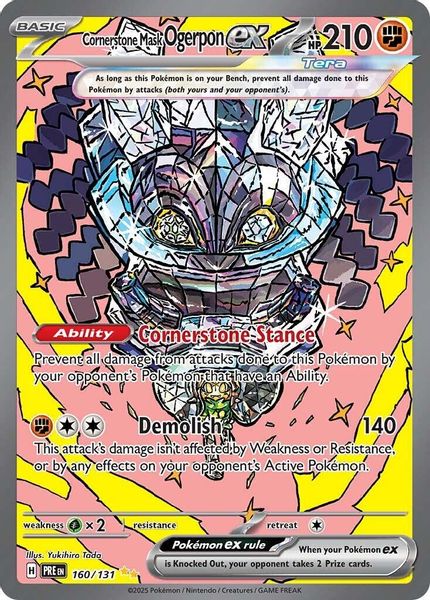 Cornerstone Mask Ogerpon ex 160/131 - Escarlate e Violeta – Evoluções Prismáticas (SV: Prismatic Evolutions)