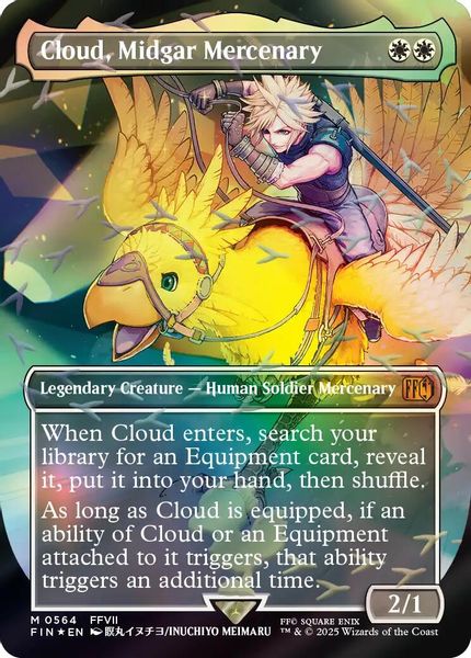 Cloud, Midgar Mercenary (Borderless) (Chocobo Track Foil)