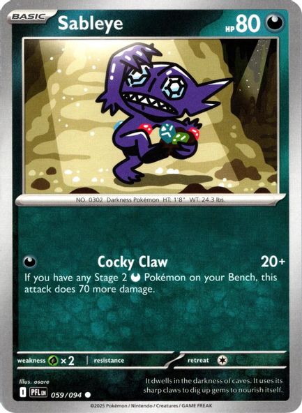 Sableye - Mega Evolução – Fogo Fantasmagórico