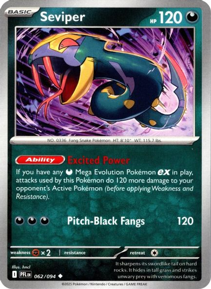 Seviper - Mega Evolução – Fogo Fantasmagórico