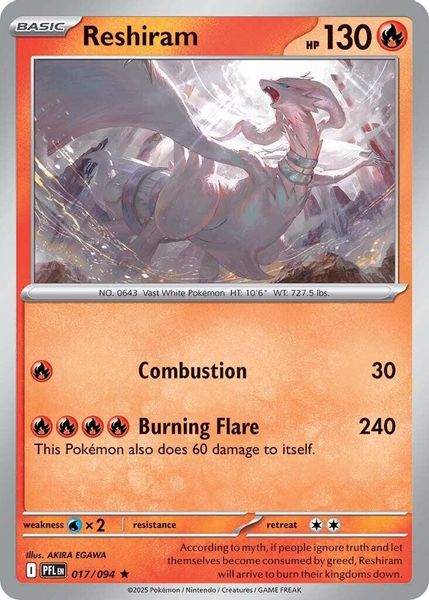 Reshiram - Mega Evolução – Fogo Fantasmagórico