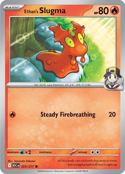 Ethan's Slugma - Mega Evolução – Heróis Excelsos