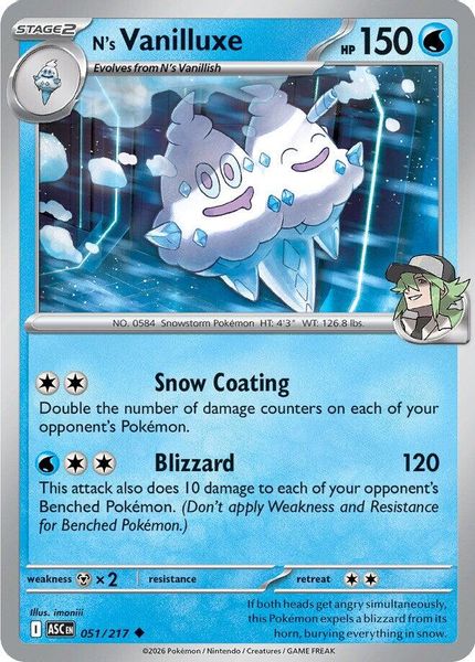 N's Vanilluxe - Mega Evolução – Heróis Excelsos