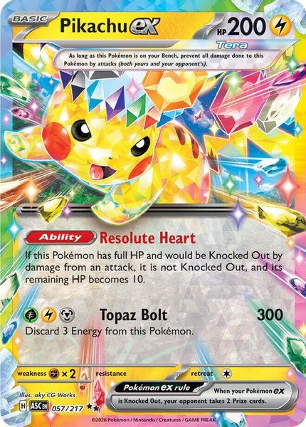 Pikachu ex - Mega Evolução – Heróis Excelsos