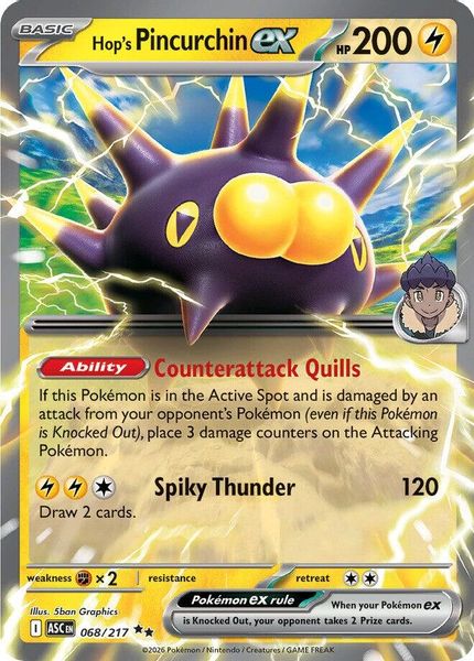 Hop's Pincurchin ex - Mega Evolução – Heróis Excelsos