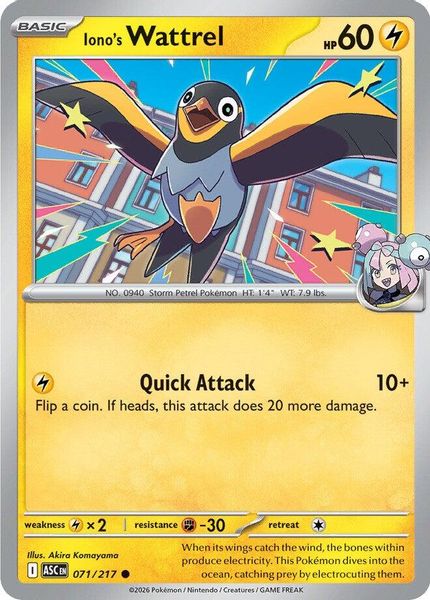 Iono's Wattrel - Mega Evolução – Heróis Excelsos