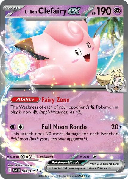 Lillie's Clefairy ex - Mega Evolução – Heróis Excelsos