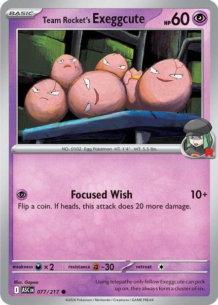 Team Rocket's  exeggcute - Mega Evolução – Heróis Excelsos