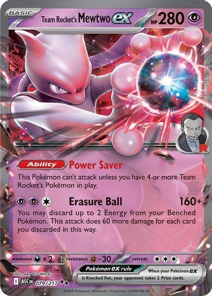 Team Rocket's Mewtwo ex - Mega Evolução – Heróis Excelsos