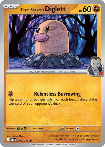 Team Rocket's Diglett - Mega Evolução – Heróis Excelsos