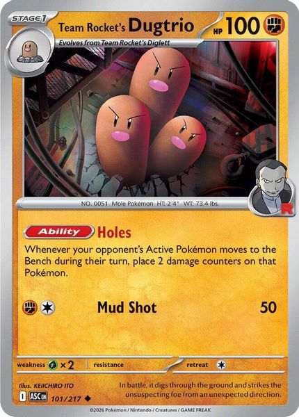 Team Rocket's Dugtrio - Mega Evolução – Heróis Excelsos