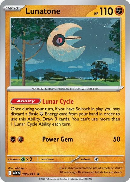 Lunatone - Mega Evolução – Heróis Excelsos