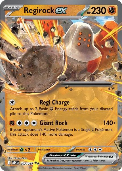Regirock ex - Mega Evolução – Heróis Excelsos
