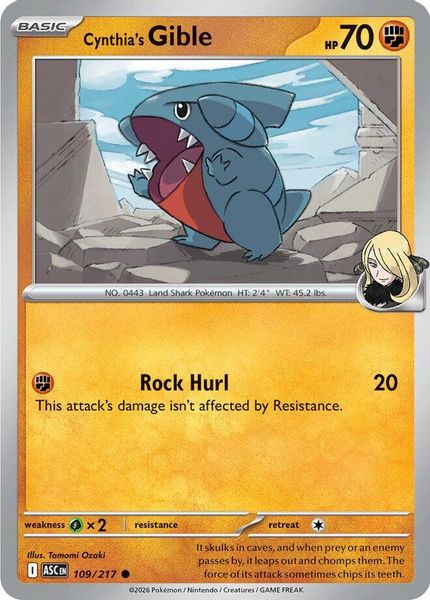 Cynthia's Gible - Mega Evolução – Heróis Excelsos