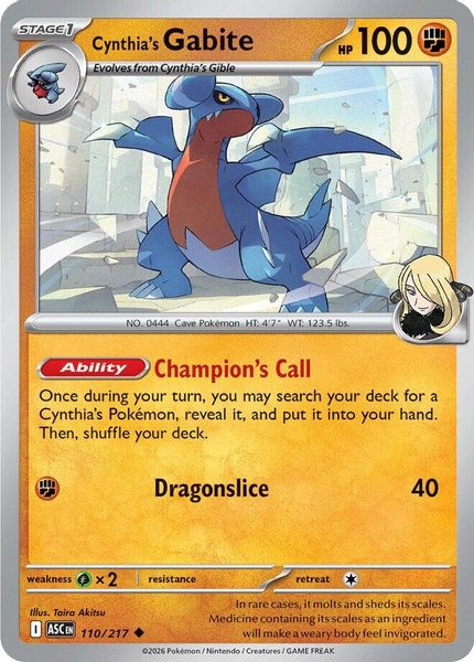 Cynthia's Gabite - Mega Evolução – Heróis Excelsos