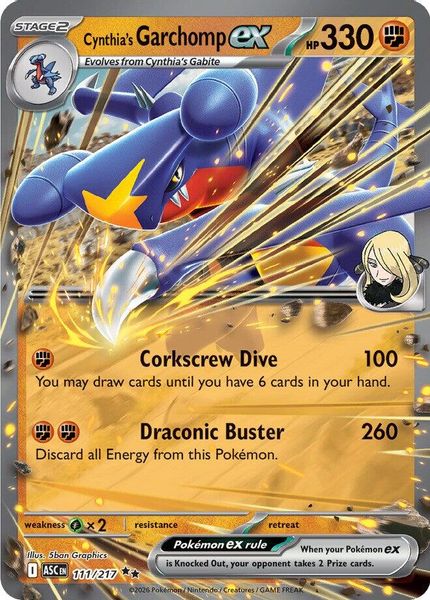 Cynthia's Garchomp ex - Mega Evolução – Heróis Excelsos