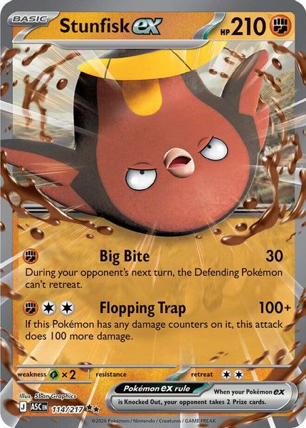 Stunfisk ex - Mega Evolução – Heróis Excelsos