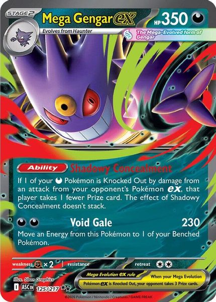 Mega Gengar ex - Mega Evolução – Heróis Excelsos