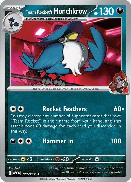Team Rocket's Honchkrow - Mega Evolução – Heróis Excelsos