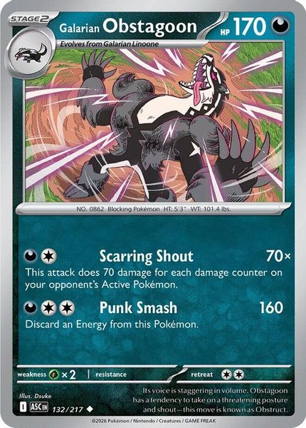 Galarian Obstagoon - Mega Evolução – Heróis Excelsos
