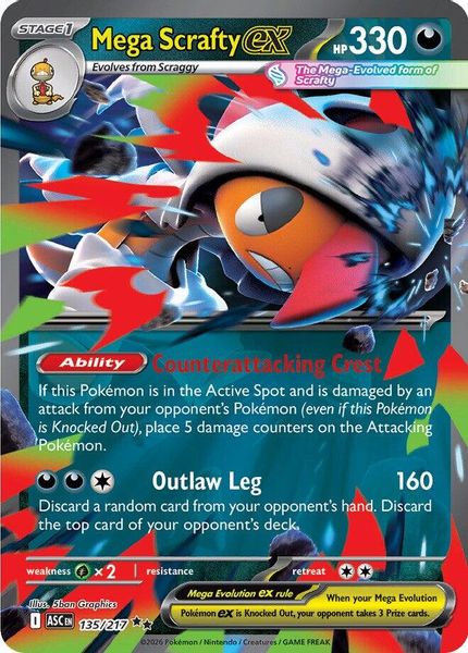 Mega Scrafty ex - Mega Evolução – Heróis Excelsos