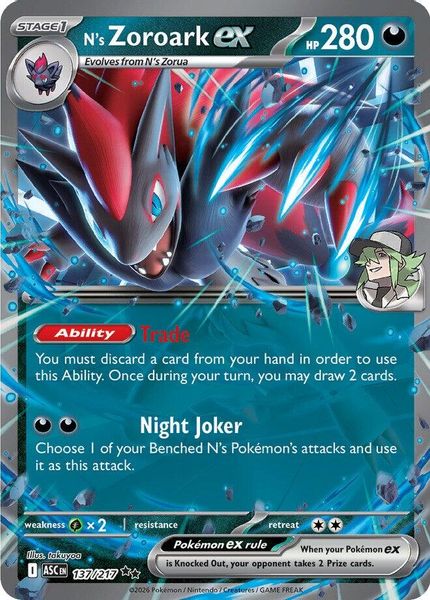 N's Zoroark ex - Mega Evolução – Heróis Excelsos