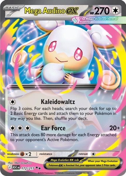 Mega Audino ex - Mega Evolução – Heróis Excelsos