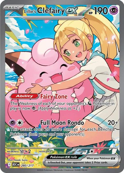 Lillie's Clefairy ex - Mega Evolução – Heróis Excelsos