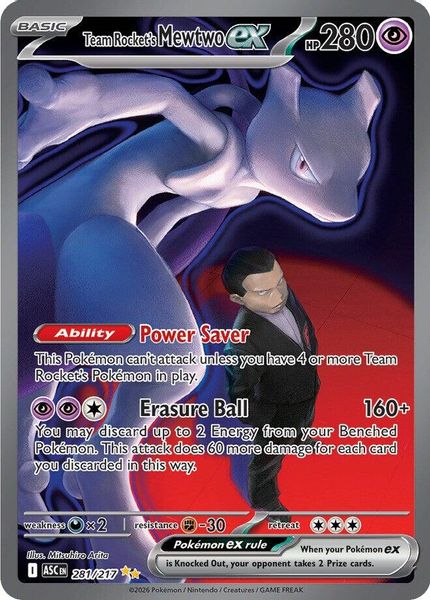 Team Rocket's Mewtwo ex - Mega Evolução – Heróis Excelsos