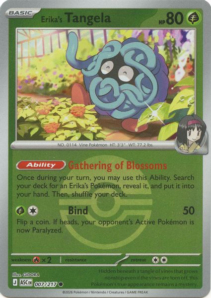 Erika's Tangela - 007/217 (Poke Ball) - Mega Evolução – Heróis Excelsos