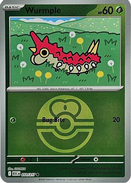 Wurmple (Love Ball) - Mega Evolução – Heróis Excelsos
