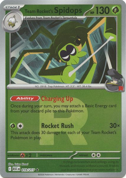 Team Rocket's Spidops (Team Rocket) - Mega Evolução – Heróis Excelsos