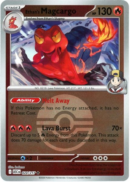 Ethan's Magcargo - 024/217 (Poke Ball) - Mega Evolução – Heróis Excelsos