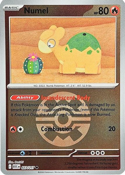 Numel - 027/217 (Quick Ball) - Mega Evolução – Heróis Excelsos